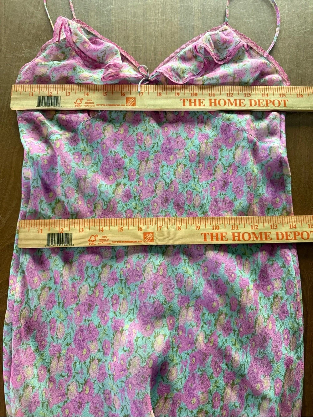 Y2K Sheer Floral Slip Dress Pink Mint Fairy Coquette Small